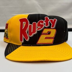Vintage 90s Rusty Wallace #2 Miller Racing NASCAR SnapBack Hat
